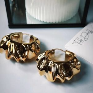 Miala Gold Sculpted Earrings